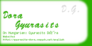 dora gyurasits business card